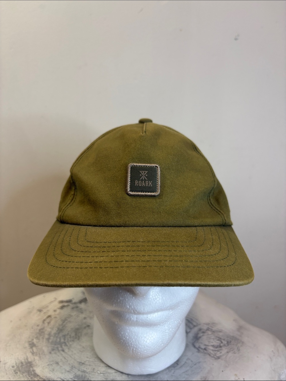 Olive / Military Green Roark Venture Safecamp Hat Adjustable Leather Strap O/S